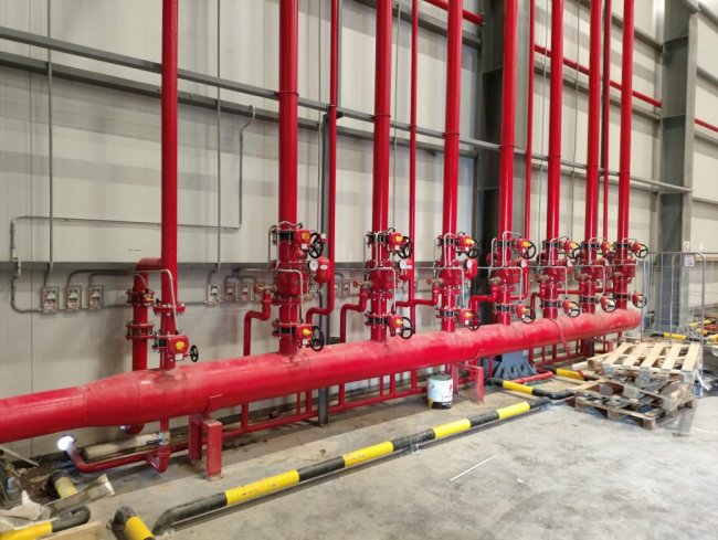 Yanğın sprinkler sistemi və nəzarət klapanları